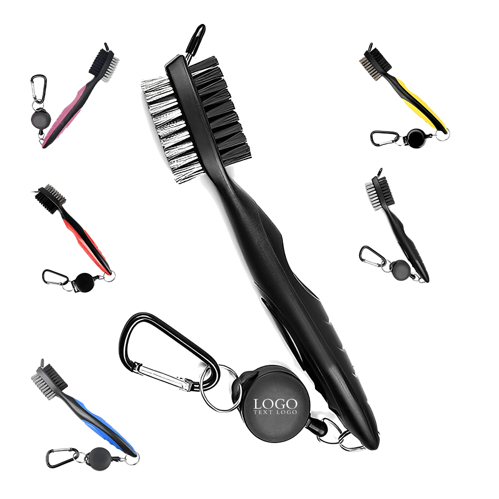 Custom Golf Club Brush/ Groove Cleaner With Carabiner
