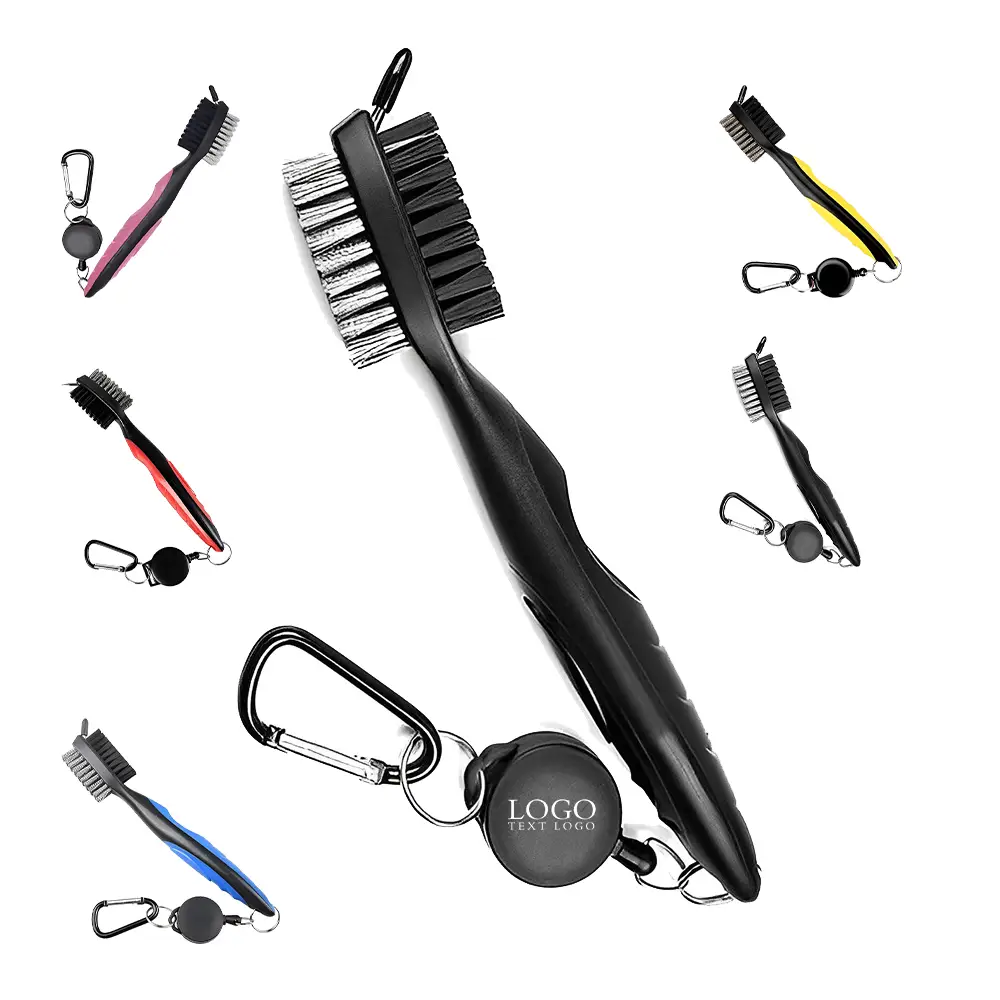 Custom Golf Club Brush/ Groove Cleaner With Carabiner
