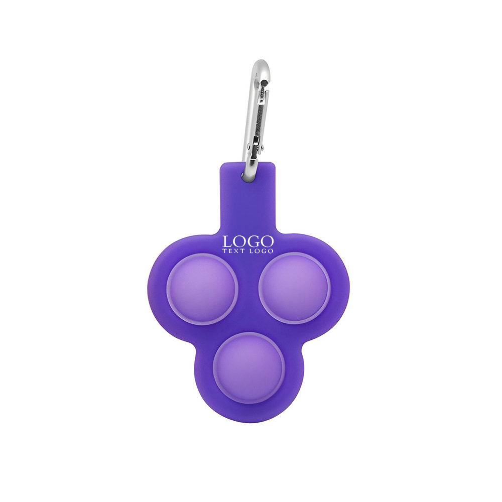 Advertising Purple Poncho Ball Key Chains With Logo