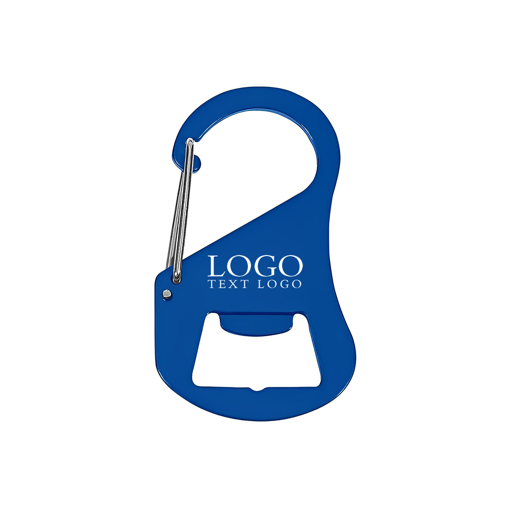 Advertising Carabiner Bottle Opener Blue With Logo