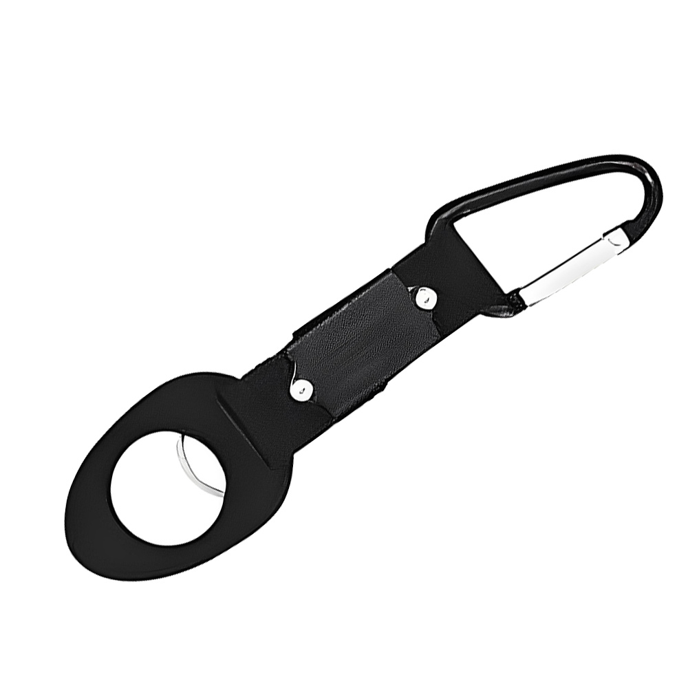 Universal Water Bottle Holder W Metal Carabiners Clip Black