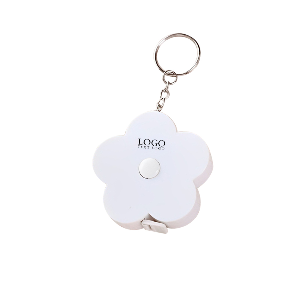 Flower Shape Mini Tape Measure with Key Chain With Logo