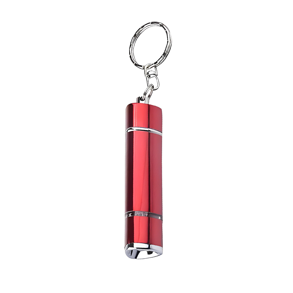 Marketing Triangle LED Flashlight Keychain Red
