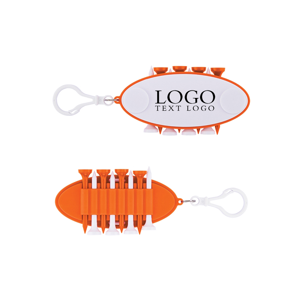 Golf Tool Set Key Tag Orange With Logo