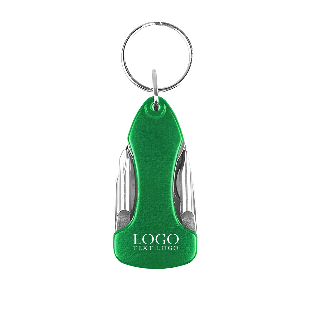 Green Multi Function 6 Tools Kit With Logo