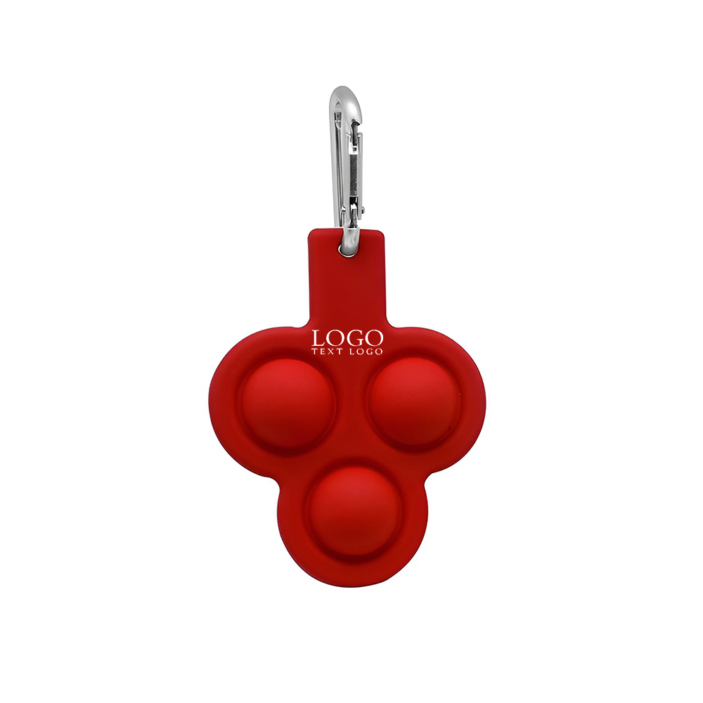 Advertising Red Poncho Ball Key Chains With Logo