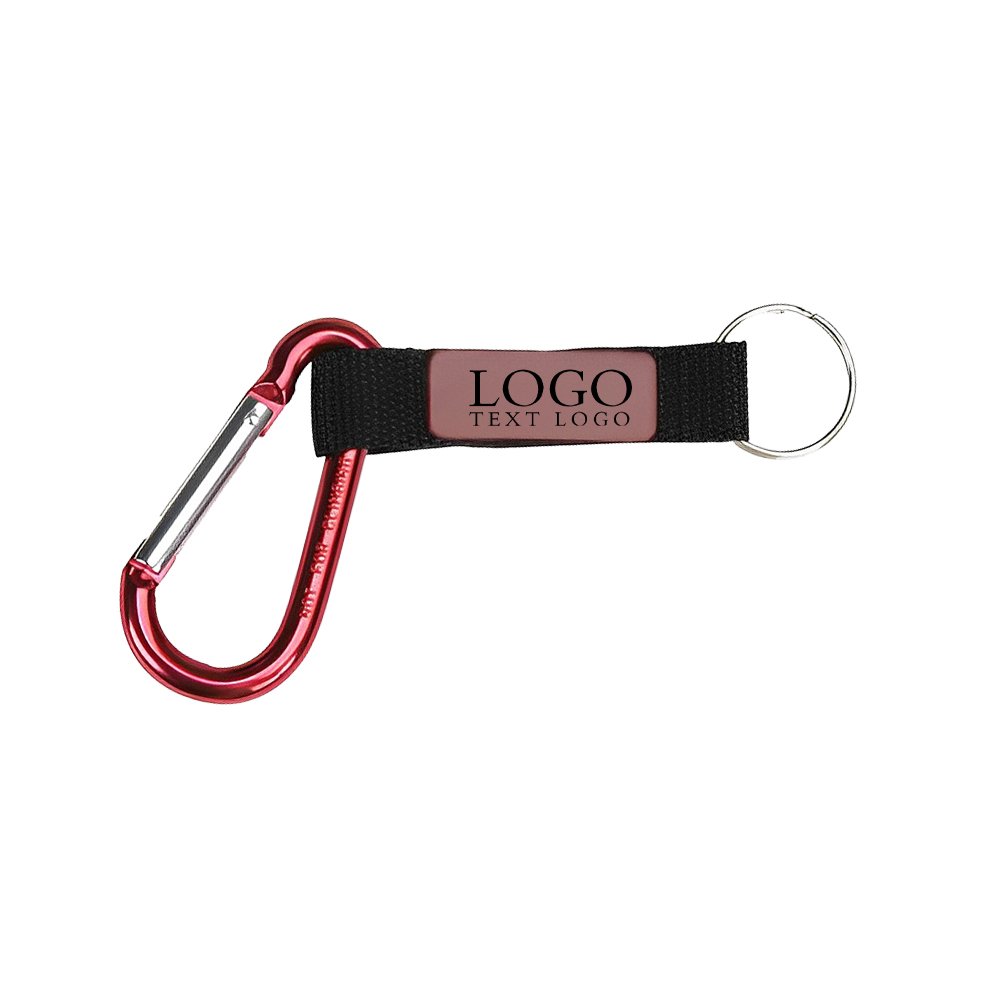 Anodized Carabiner With Tag Keyring Logo