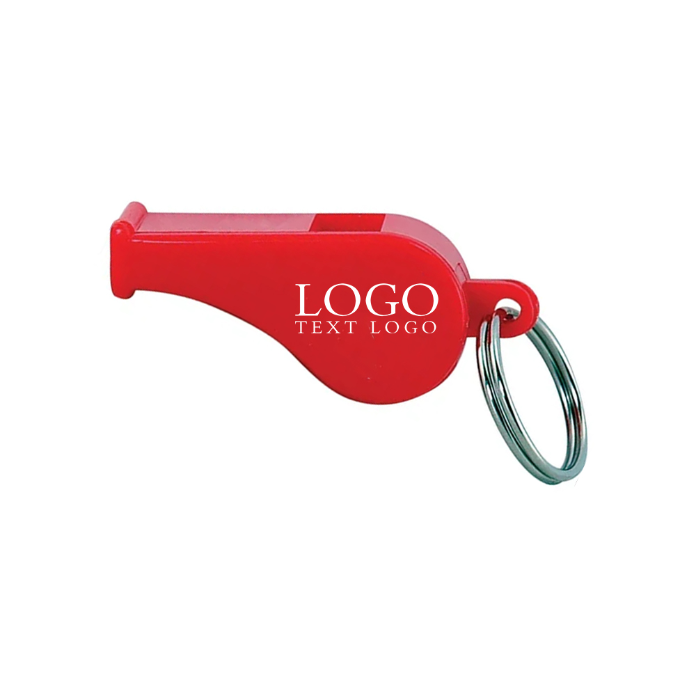 Red Whistle Keytag With Logo