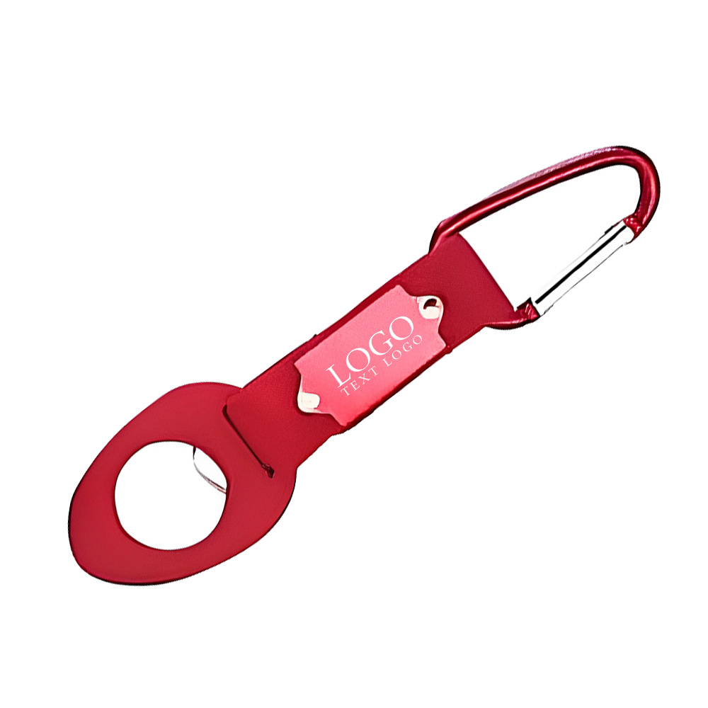 Universal Water Bottle Holder W Metal Carabiners Clip Red With Logo