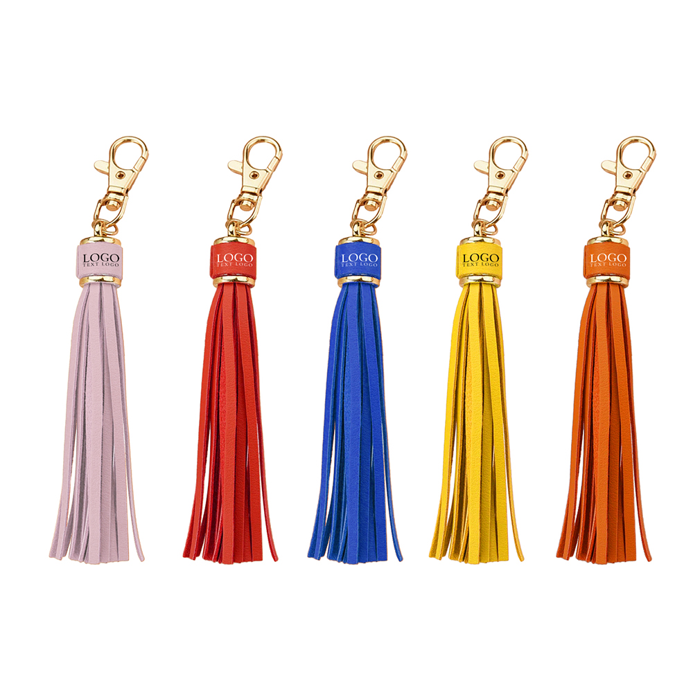 Promotional Colored Tassel Keychain with Hook Clasp