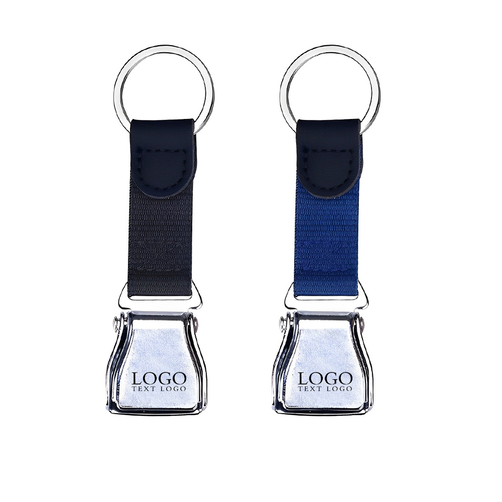 Airplane Seatbelt Buckle Key Ring Group With Logo
