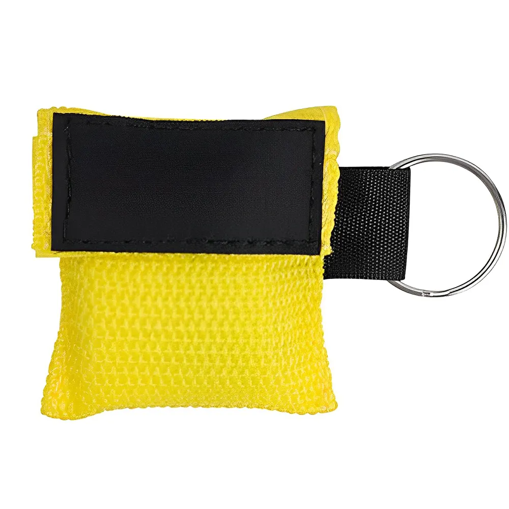 Cpr Face Shield Mask Keyring Yellow Cpr Face Shield Mask Keyring Yellow