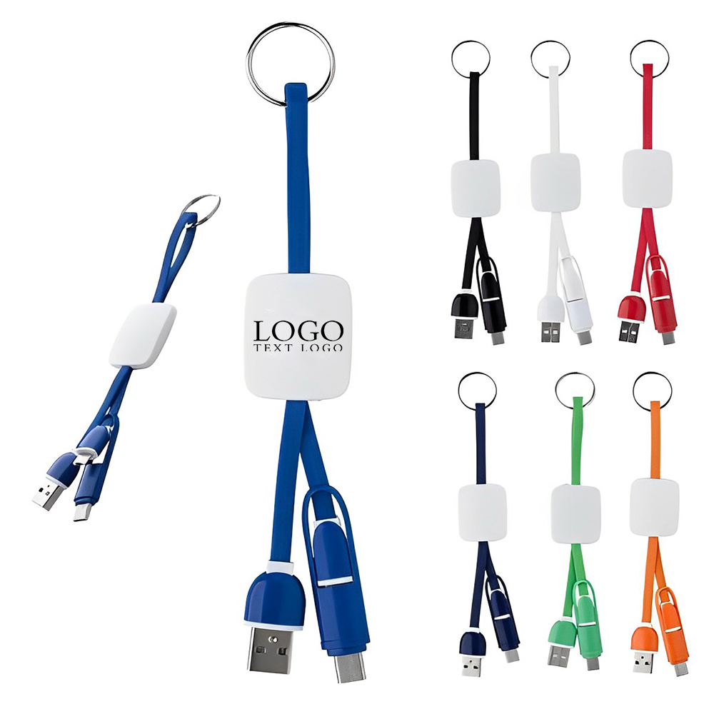 Slide Charging Cables on Key Ring Logo Group