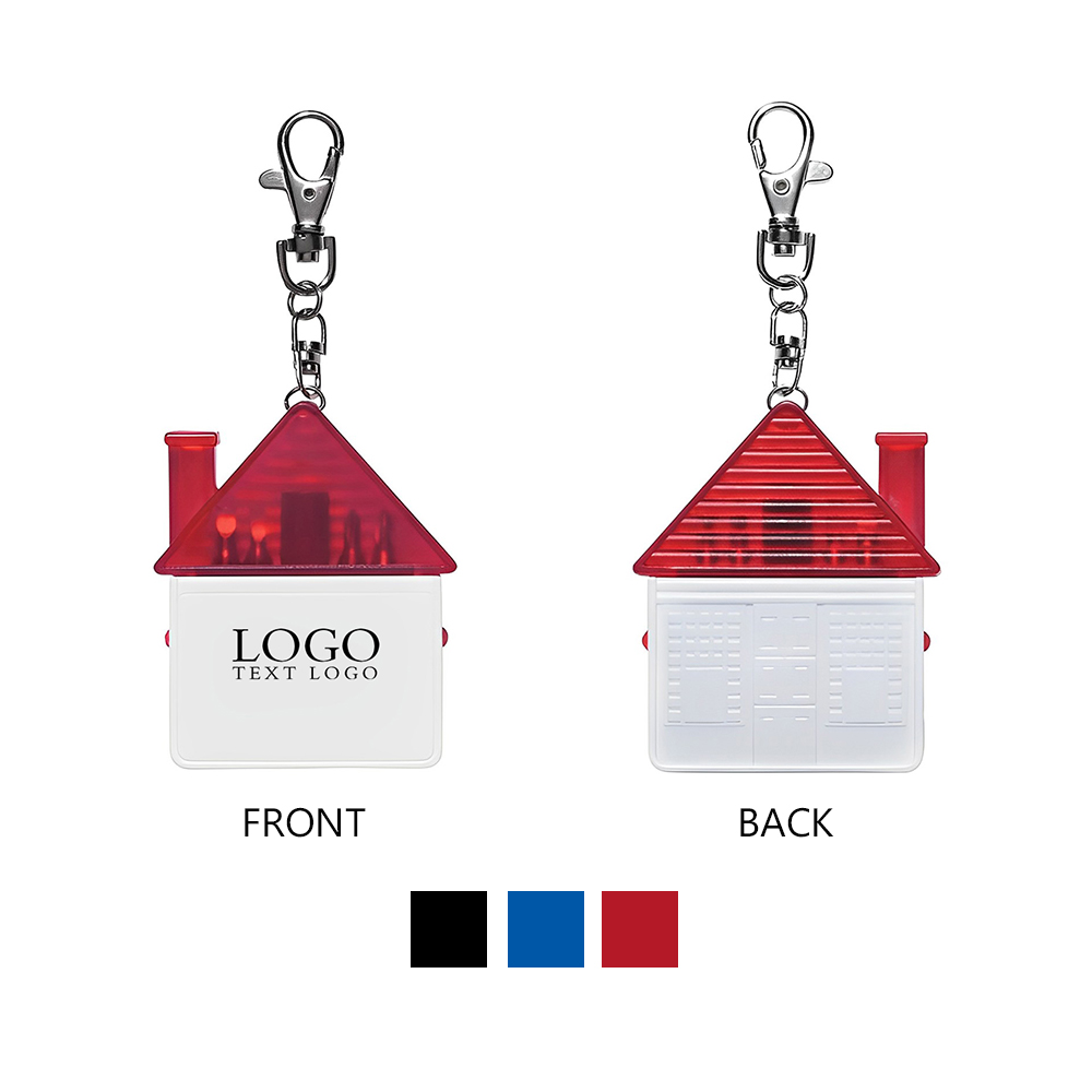 House Shape Tool Kit Key Chain With Logo-Group