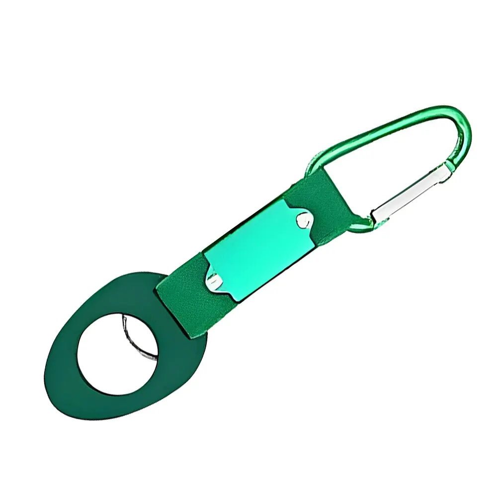 Universal Water Bottle Holder W Metal Carabiners Clip Green Universal Water Bottle Holder W Metal Carabiners Clip Green