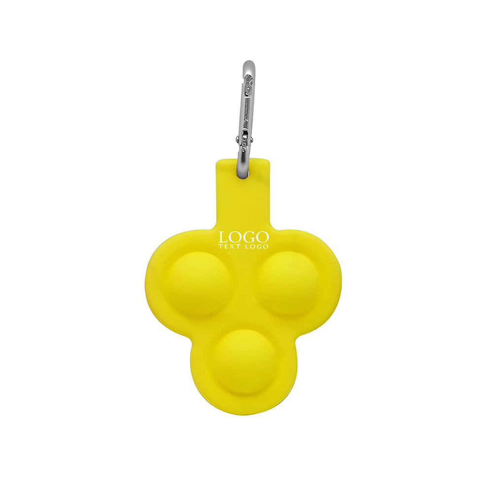 Advertising Yellow Poncho Ball Key Chains With Logo