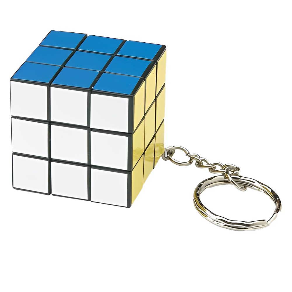 Micro Rubik's Cube Key Chain Blue