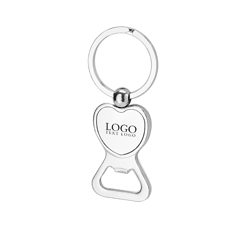 Heart Shaped Bottle Opener Keychains With Logo
