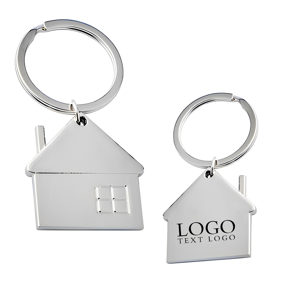 House Shape Metal Key Tag Premium