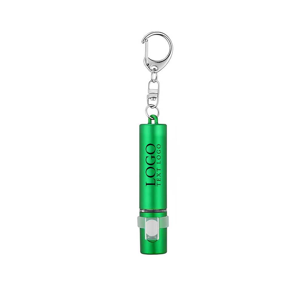 Marketing Plastic Light-Up Key Lights Green With Logo