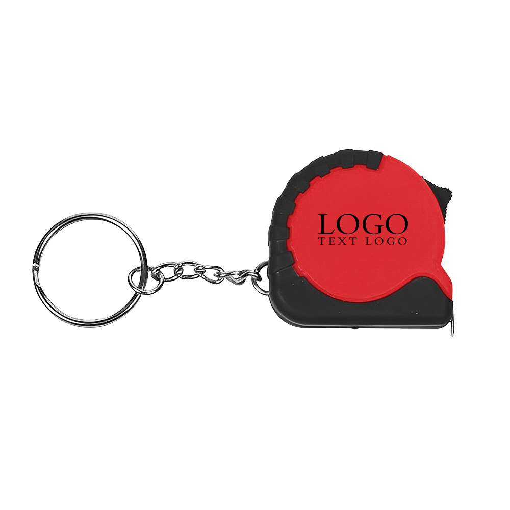 Mini Grip Tape Measure Key Chain Red Logo