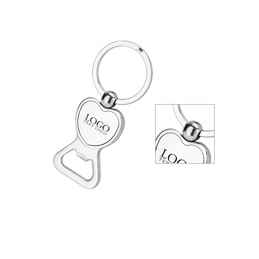 Heart Shaped Bottle Opener Keychains With Logo-Group