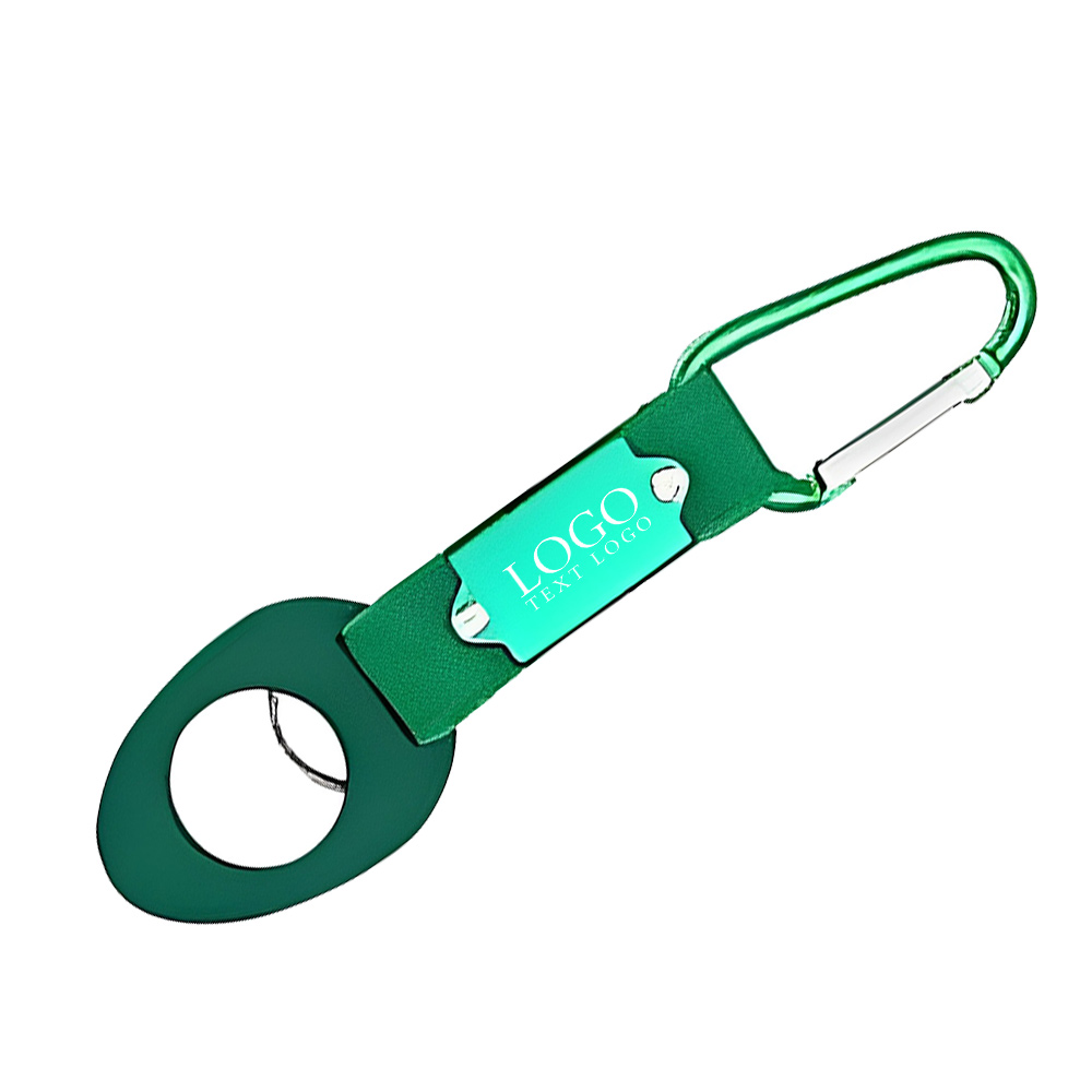 Universal Water Bottle Holder W Metal Carabiners Clip Green With Logo