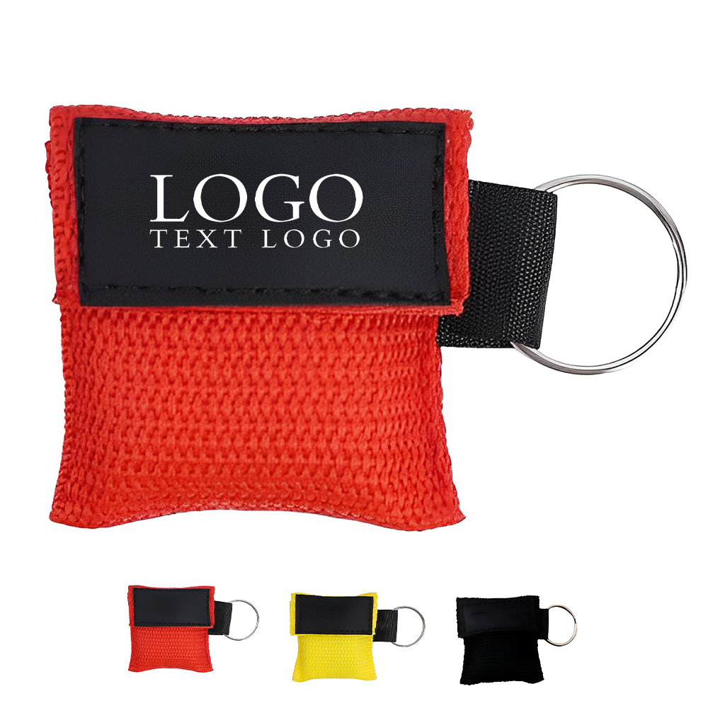 Cpr Face Shield Mask Keyring Group With Logo