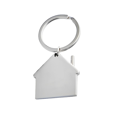 Custom House Shape Metal Key Tag