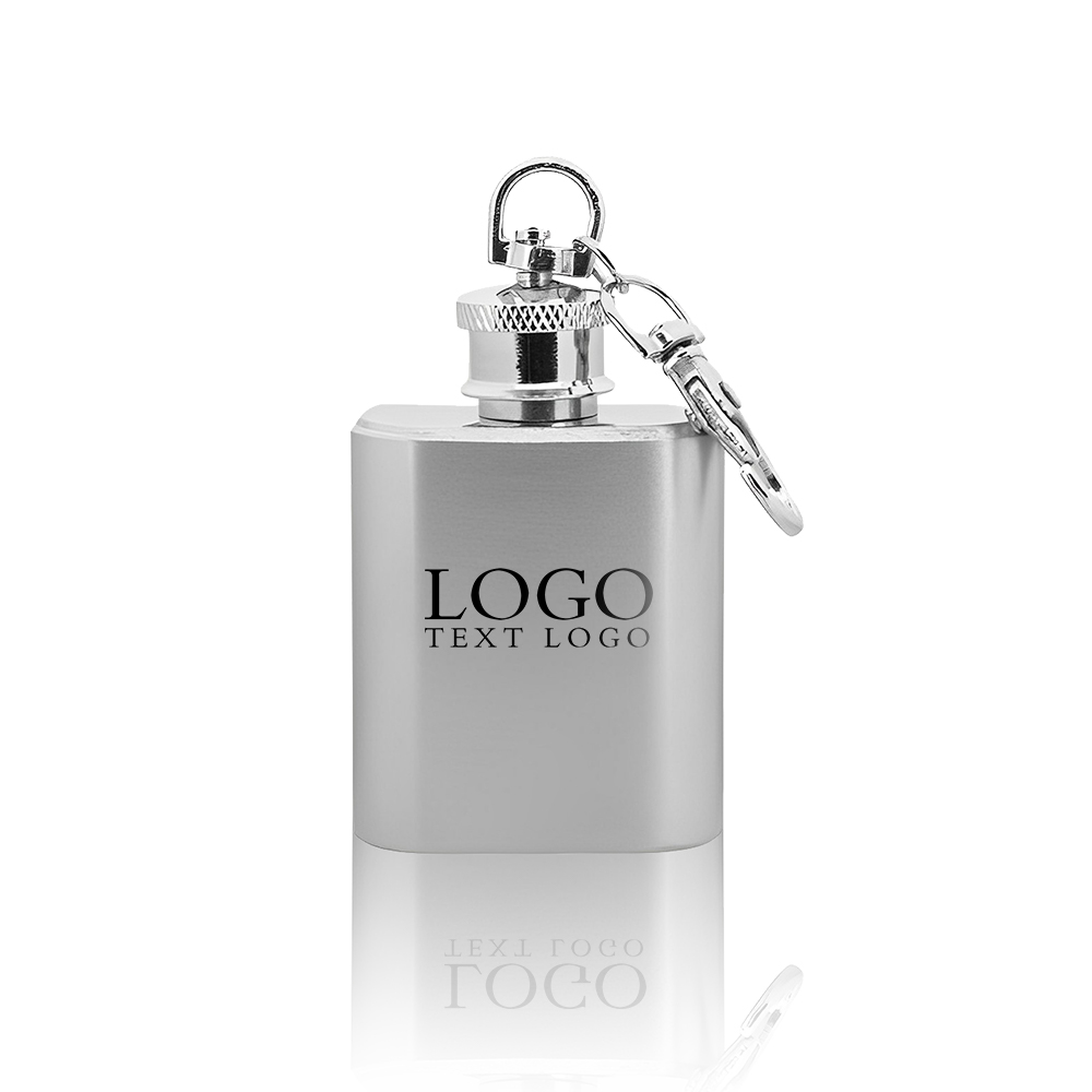 Keychain Hip Flasks Front Logo