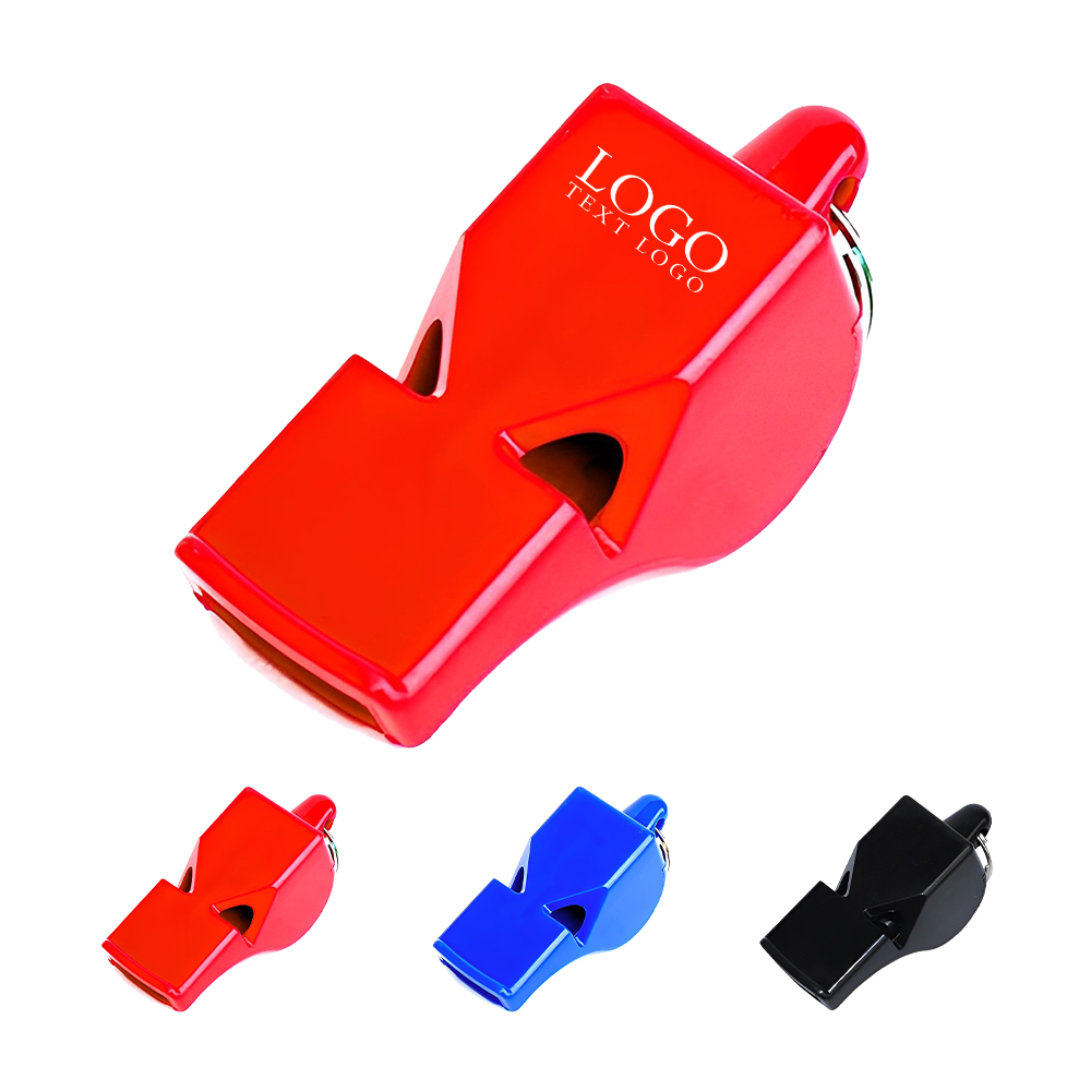Plastic Whistles With Key Ring Group With Logo