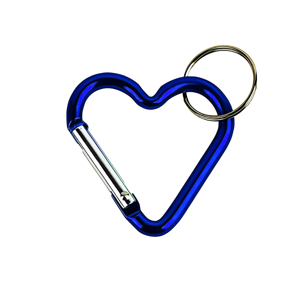 Heart Shape Carabiner Key Chain Blue
