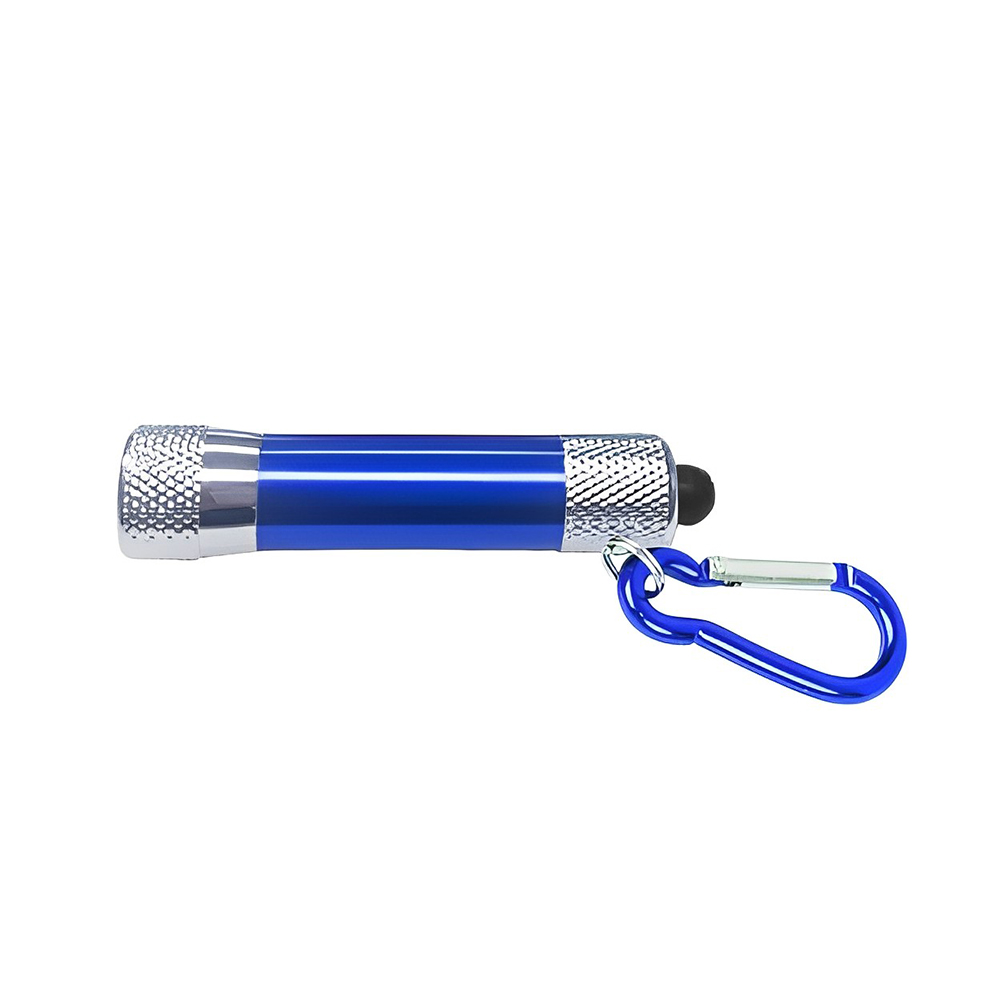 5 LED Aluminum Flashlight Keychain With Carabiner Blue
