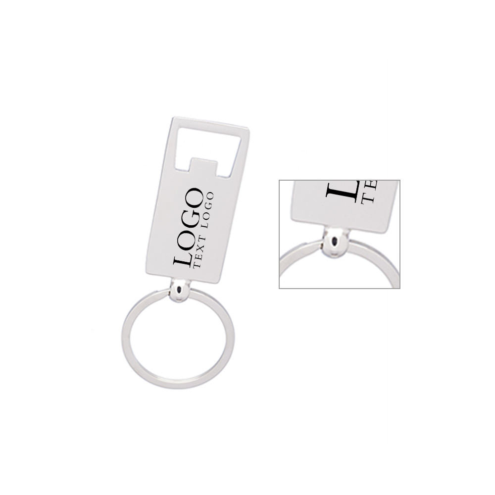 Reflection Metal Keychain With Bottle Opener With Logo-Group
