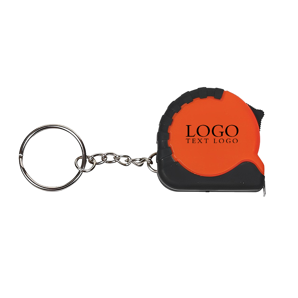 Mini Grip Tape Measure Key Chain Orange Logo