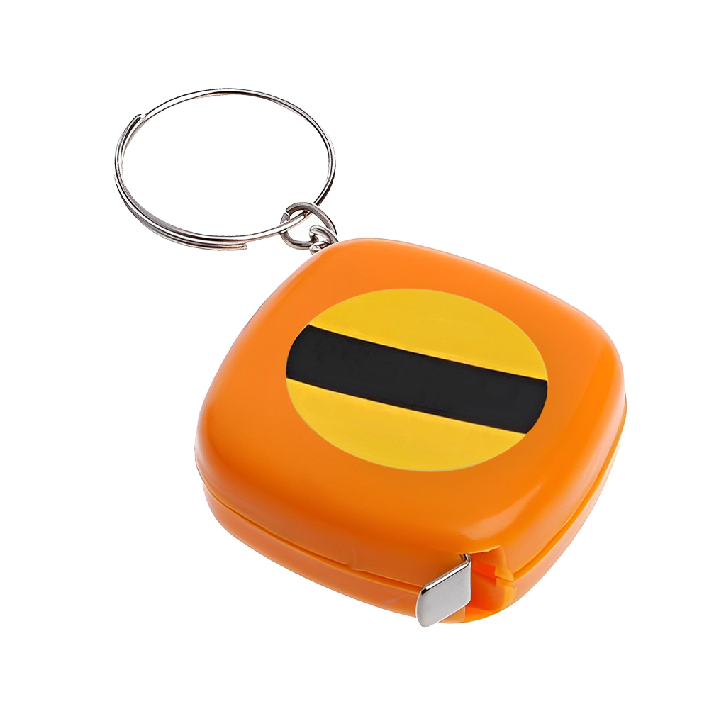 Mini Tape Measure Keychain Orange