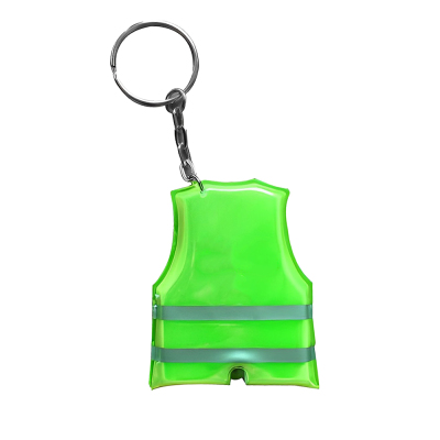 Customized Safety Vest Shaped Led Flashlight Keychain With Logo