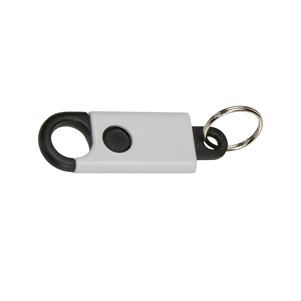 Button Activated Clip Keyring Sliver