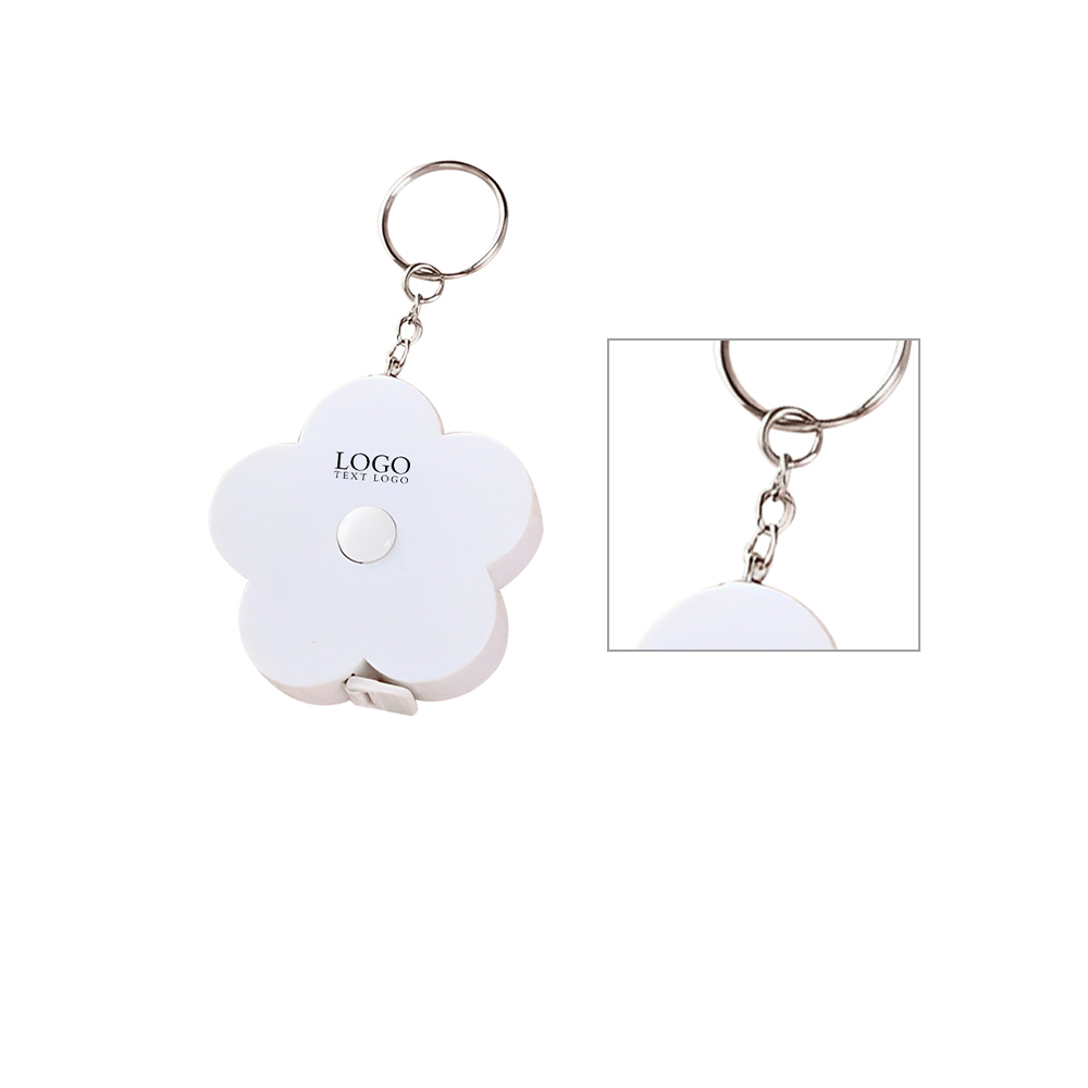 Flower Shape Mini Tape Measure with Key Chain With Logo-Group