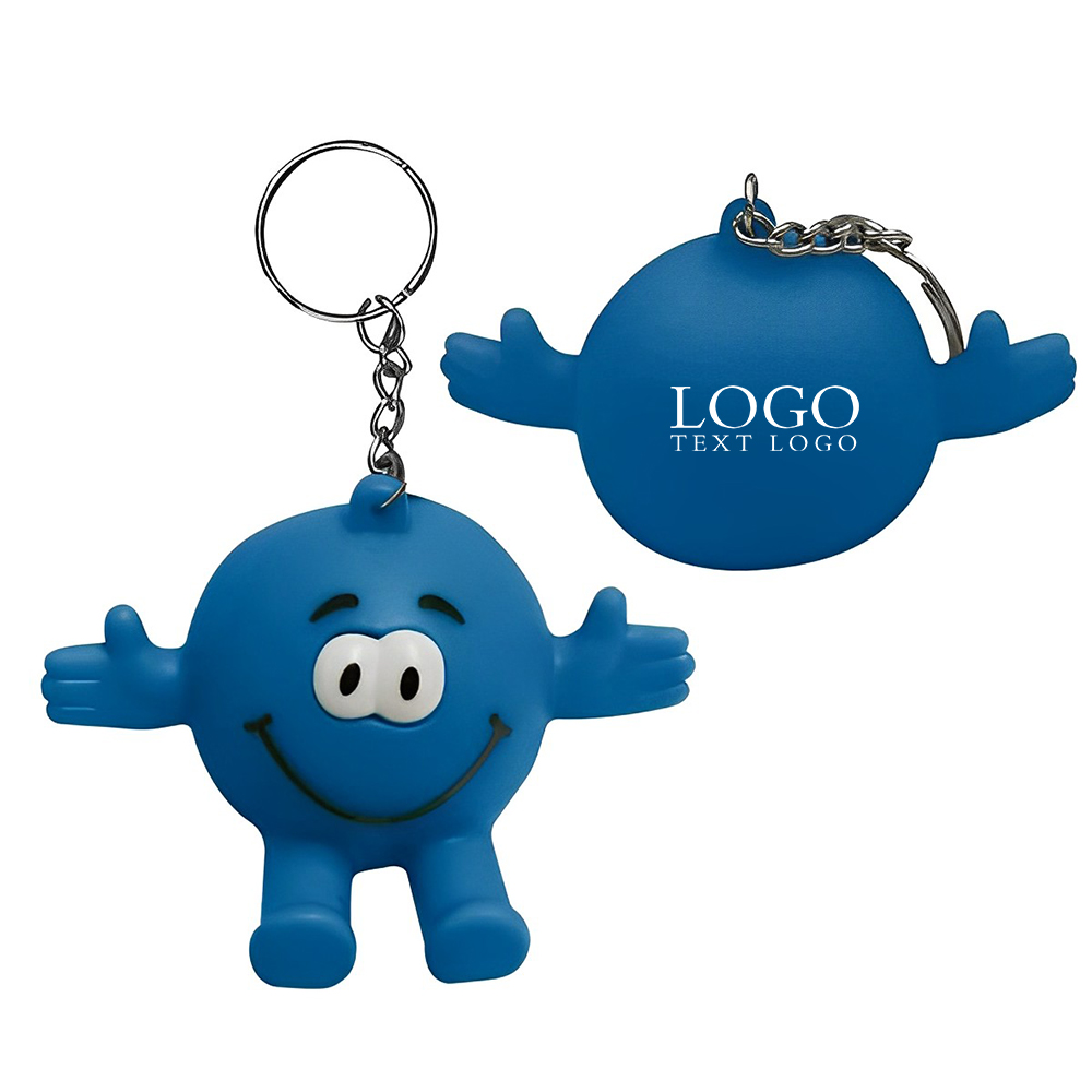 Eye Poppers Stress Reliever Key Ring Phone Stand Blue With Logo