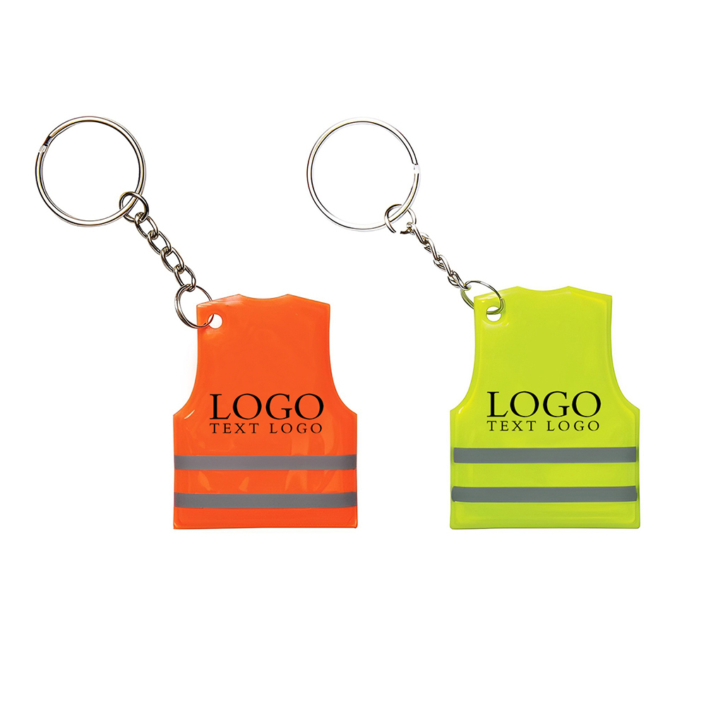 Promotional Reflective Safety Vest Keytag With Logo