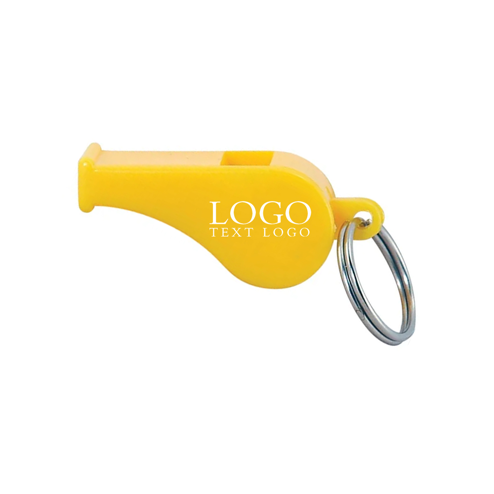 Yellow Whistle Keytag With Logo
