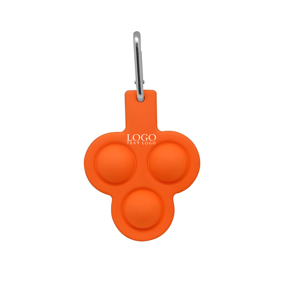 Advertising Orange Poncho Ball Key Chains With Logo