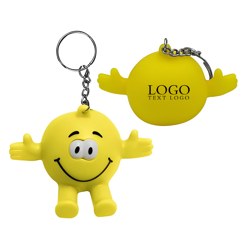 Eye Poppers Stress Reliever Key Ring Phone Stand Yellow With Logo