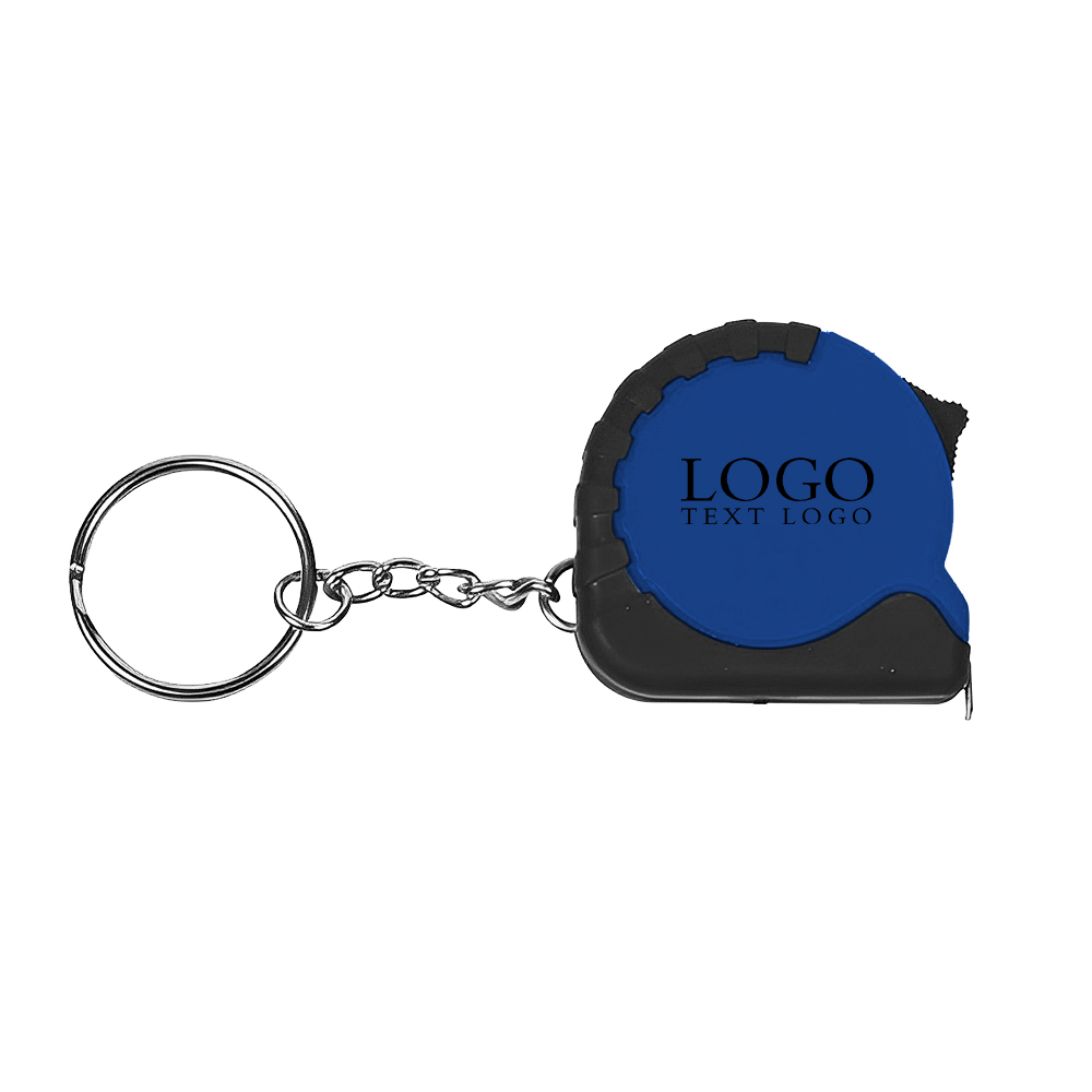 Mini Grip Tape Measure Key Chain Blue Logo