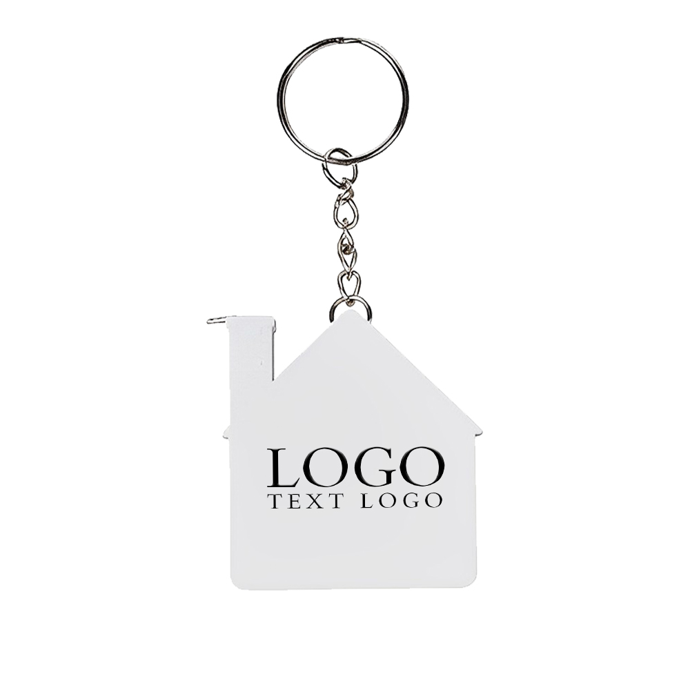 House Tape Measure Key Chain Logo