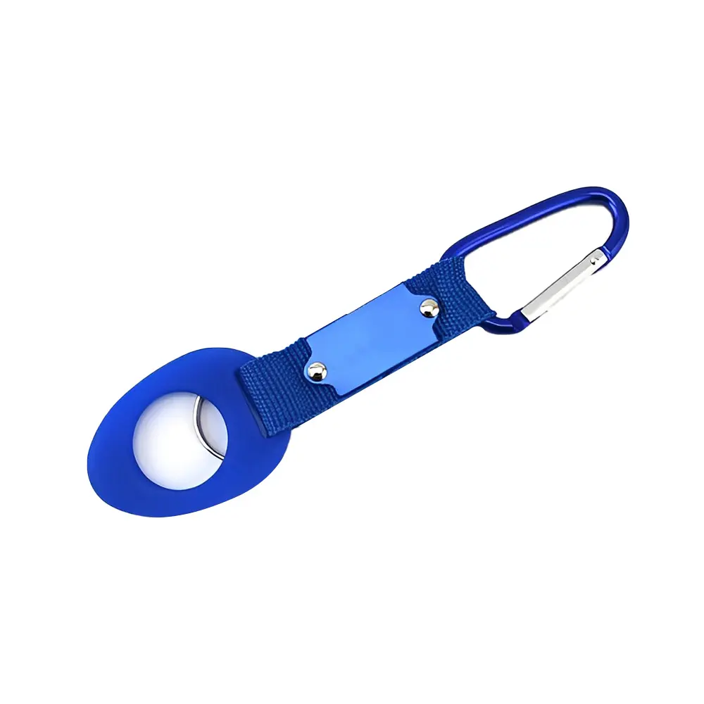 Universal Water Bottle Holder W Metal Carabiners Clip Blue Universal Water Bottle Holder W Metal Carabiners Clip Blue