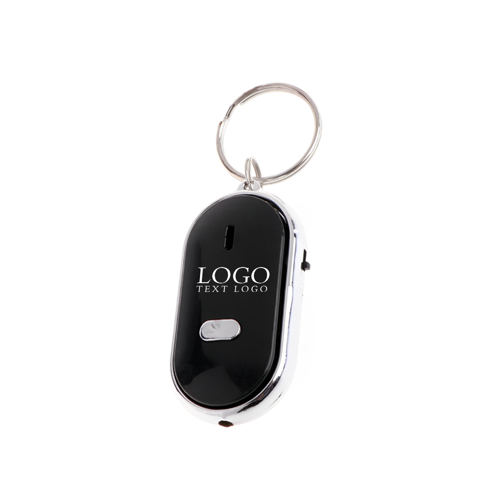 Black Anti-lost Whistle Key Ring Finder Tracker With Logo=