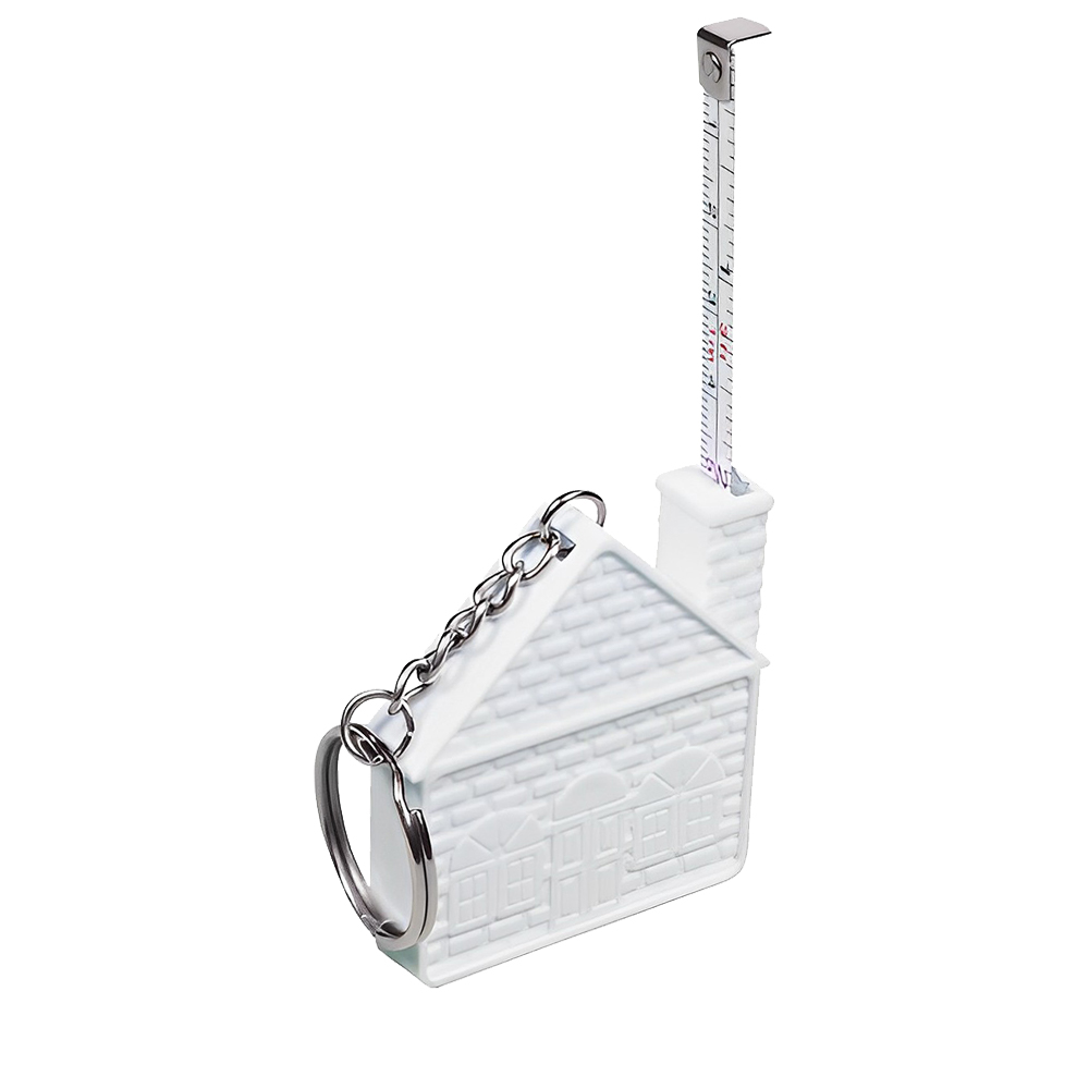 House Tape Measure Key Chain Side
