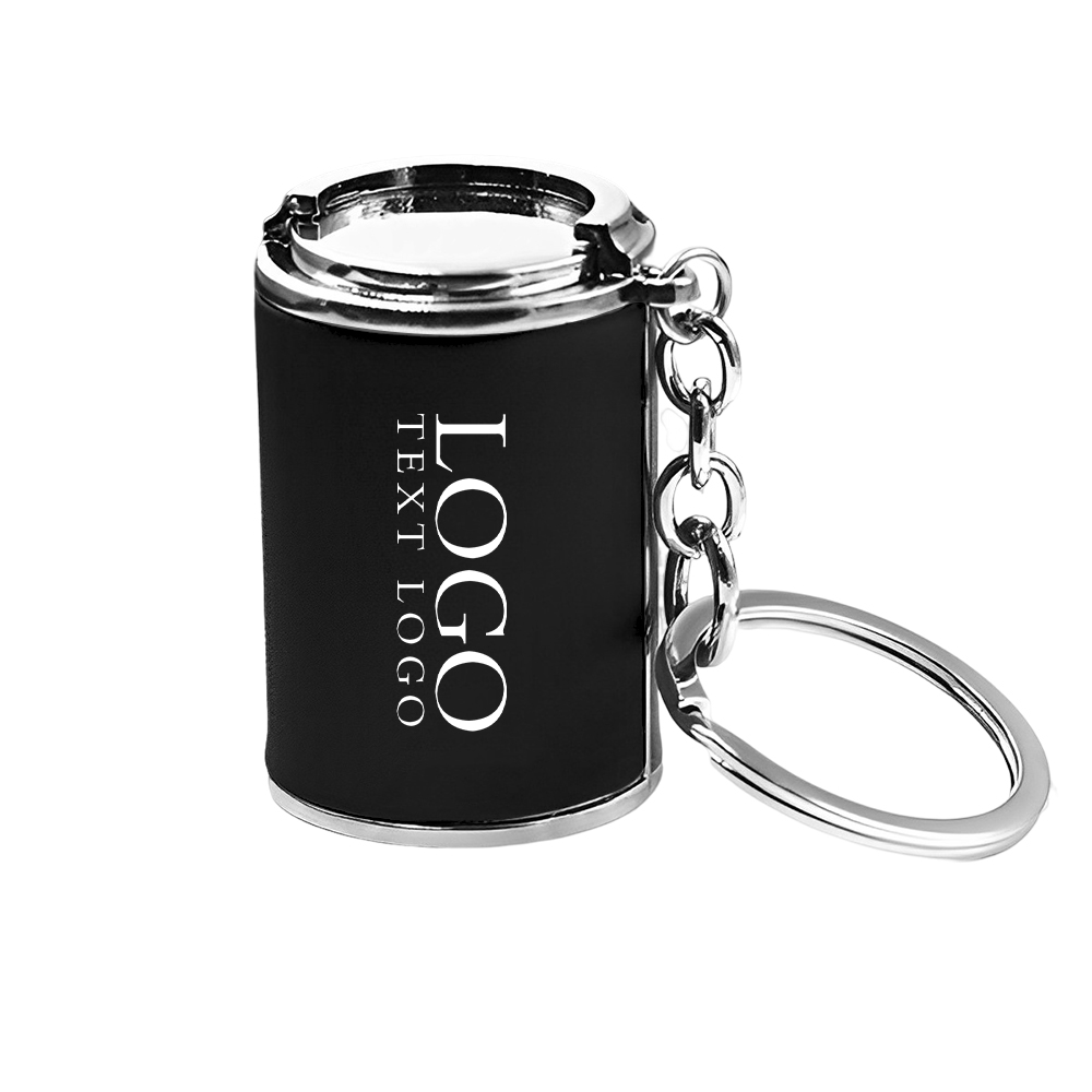 Marketing Metal Money Box with Key Chain Black With Logo